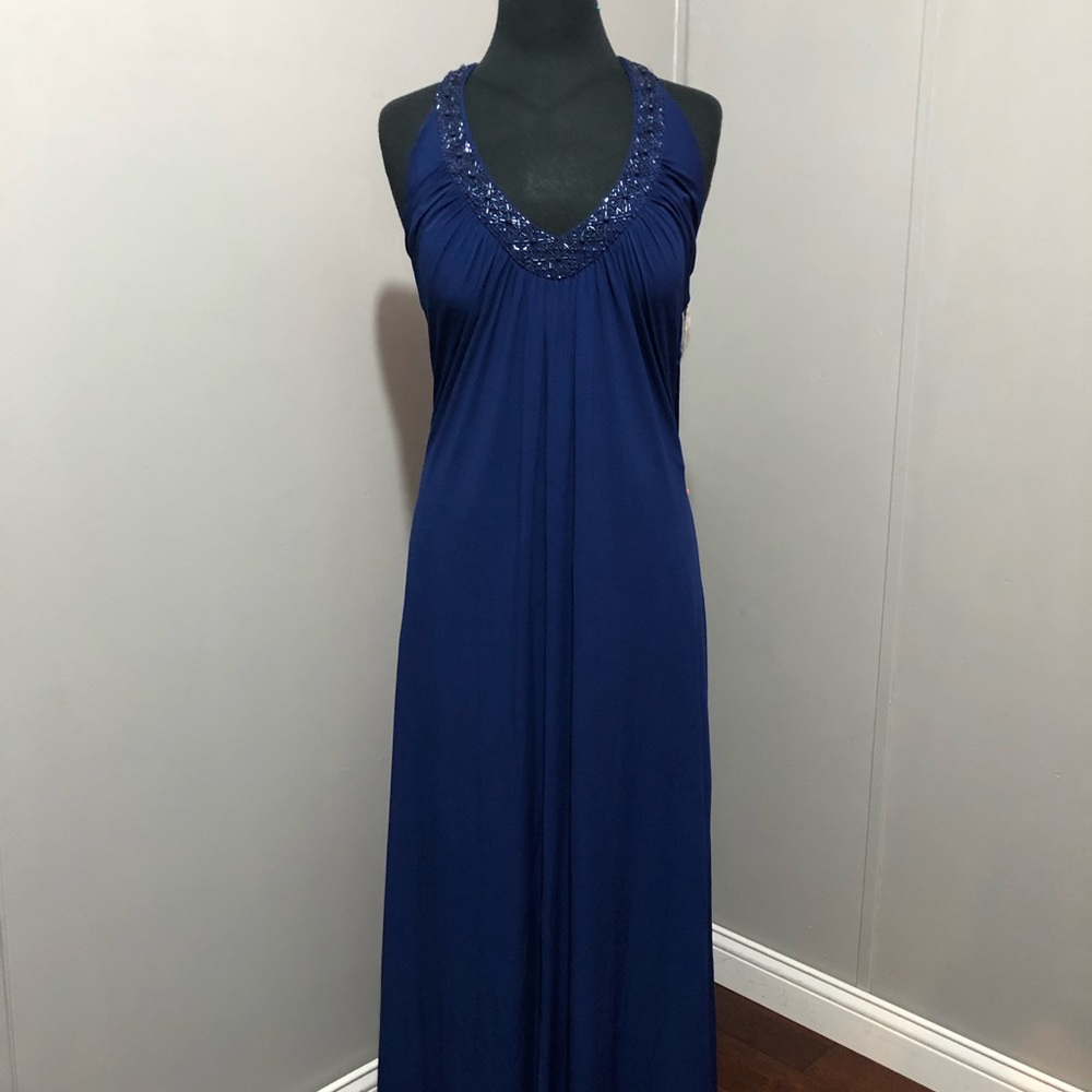 Alex evenings formal dress navy blue NWT size 10 - Picture 1 of 7